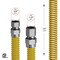 Flextron Gas Line Hose 1/2'' O.D.x18'' Len 1/2"x3/8" FIP Fittings Yellow Coated Stainless Steel Flexible FTGC-YC38-18E - alternate 3